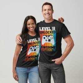 Nivå 18 Olåst födelsedag T-Shirt