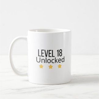 Nivå 18 Upplåst Gul Födelsedagsmugg Kaffemugg