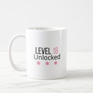 Nivå 18 Upplåst Rosa Födelsedagsmugg Kaffemugg
