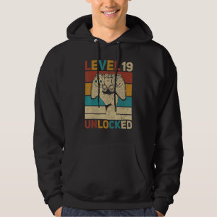 Nivå 19 Åldrad olåst 19:e födelsedagsspelare Hoodie