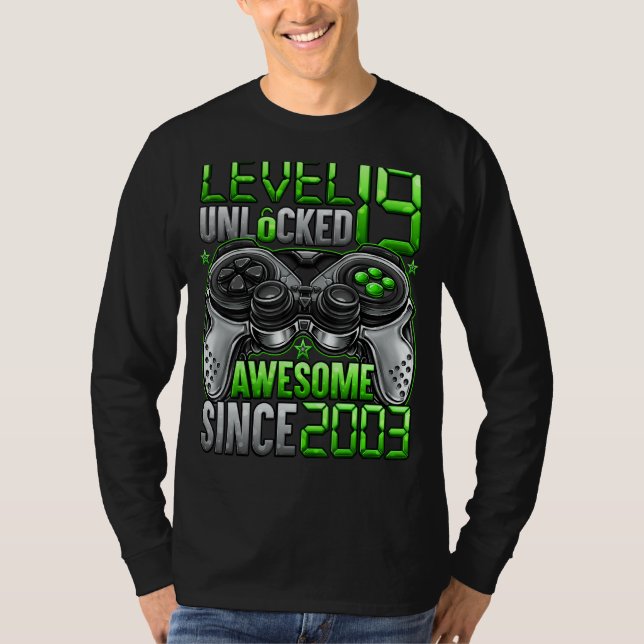 Nivå 19 Olåst Fantastisk sedan 2003 19:e födelseda T Shirt (Framsida)