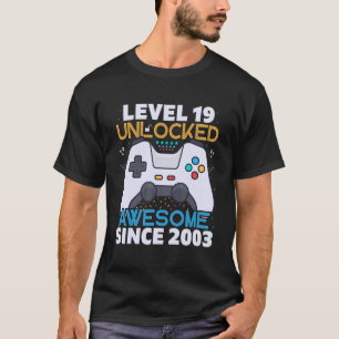 Nivå 19 Olåst Fantastisk sedan 2003 19th Birthda T Shirt