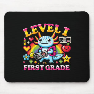 Nivå 1 Första Klass Gamer Axolotl Videospel Ck Til Musmatta