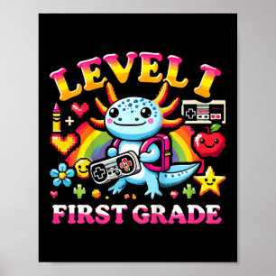 Nivå 1 Första Klassens Spelare Axolotl TV-Spel Ck Poster