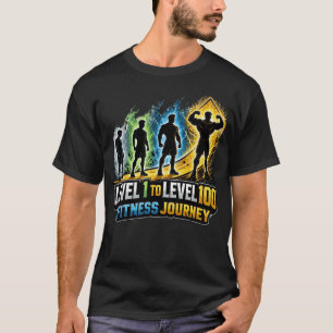 Nivå 1 till Nivå 100 Fitnessresa: RPG Gym Prog T Shirt