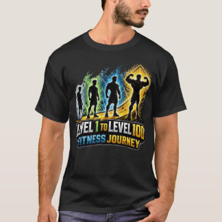 Nivå 1 till Nivå 100 Fitnessresa: RPG Gym Prog T Shirt