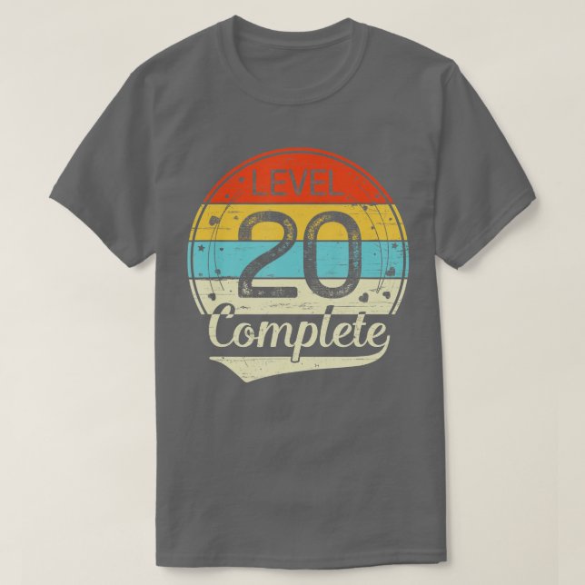 Nivå 20 - fullkomlig 20:e Bröllop-årsdag - högtid T Shirt (Design framsida)