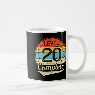 Nivå 20 Fullständig retro 20:e Bröllop-årsdagen T Kaffemugg