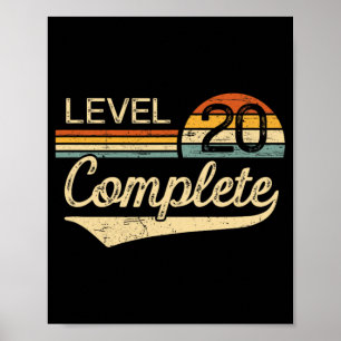 Nivå 20 Fullständig Vintage 20:e Bröllop-årsdagen Poster