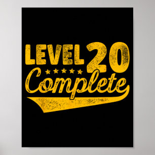 Nivå 20 Fullständig Vintage 20:e Bröllop-årsdagen Poster