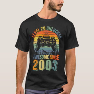 Nivå 20 Olåst 20:e födelsedagsspelaren 2003 Boys G T Shirt