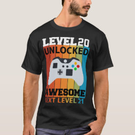 Nivå 20 Olåst födelsedag T-Shirt