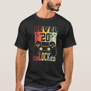 Nivå 20 Olåst skift 20:e födelsedagsgåva video T Shirt