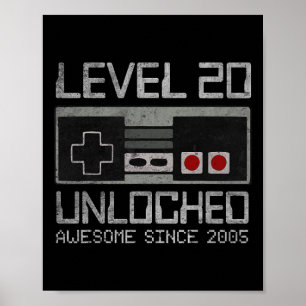 Nivå 20 Upplåst 20-årsdag 20-årig video Poster
