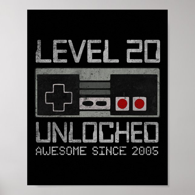 Nivå 20 Upplåst 20-årsdag 20-årig video Poster (Framsidan)