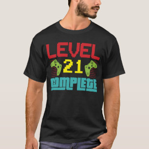 Nivå 21 Fullständig nivå 21 olåst 21 födelsedag VI T Shirt