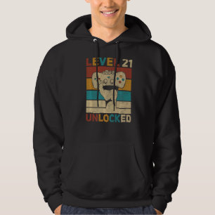 Nivå 21 Olåst 21:a födelsedagen 21 år gammal spela Hoodie