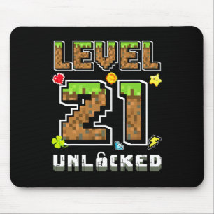 Nivå 21 Upplåst Födelsedag 21 år Bday Gamer P Musmatta
