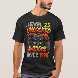 Nivå 25 olåst Fantastisk sedan 1998 25:e födelseda T Shirt