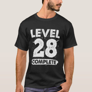 Nivå 28 Fullständig 28 Bröllop-årsdag 28 år T Shirt