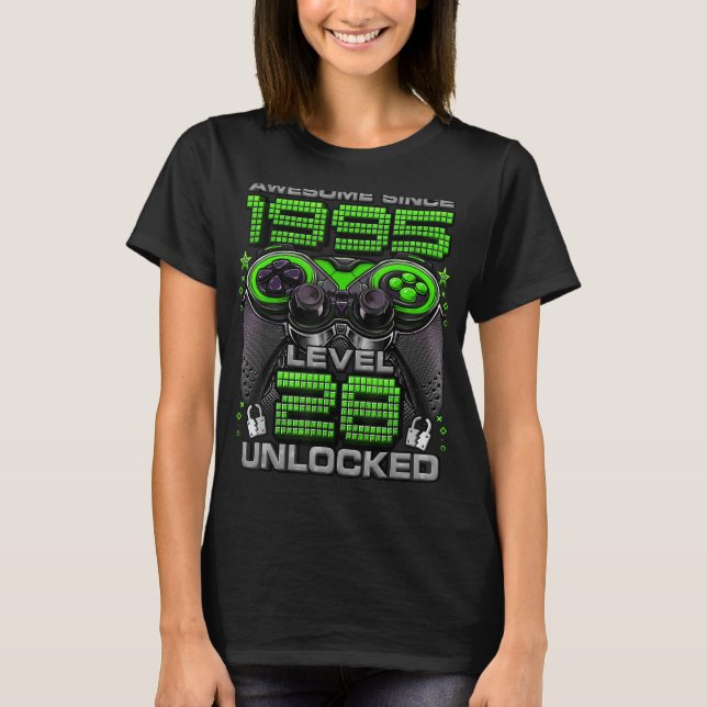Nivå 28 olåst Fantastisk sedan 1995 28:e födelseda T Shirt (Framsida)