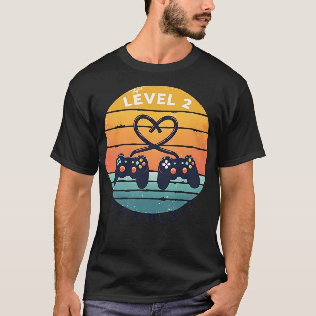Nivå 2 - fullständig - 2:e Bröllop-årsjubiléet VI T Shirt (Framsida)