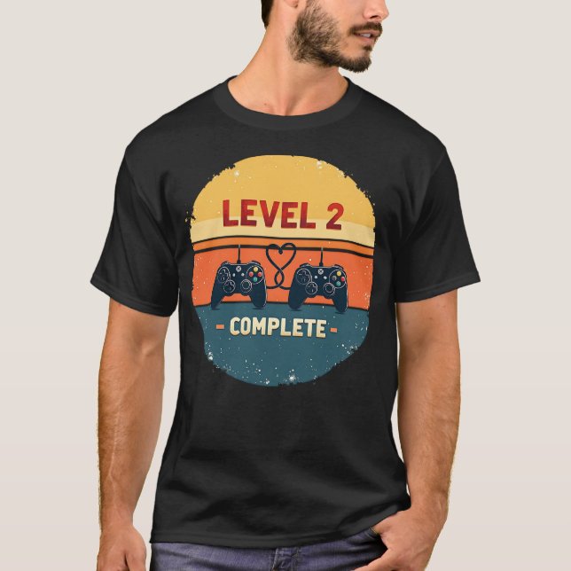 Nivå 2 - fullständig - 2:e Bröllop-årsjubiléet VI T Shirt (Framsida)