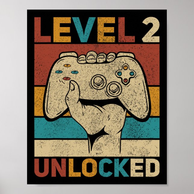 Nivå 2 olåst 2 års gammal pojke Kid 2 n Poster (Framsidan)