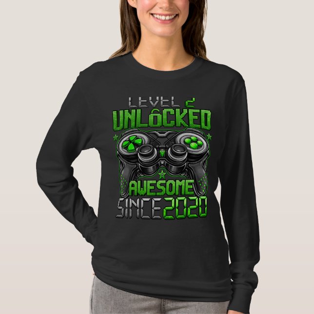 Nivå 2 olåst Fantastisk sedan 2020 andra födelseda T Shirt (Framsida)