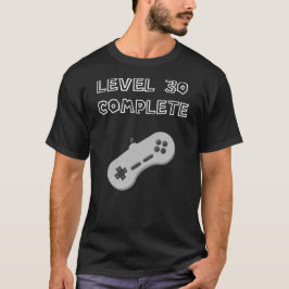 Nivå 30 Fullständig design Videospelets födelsedag T Shirt