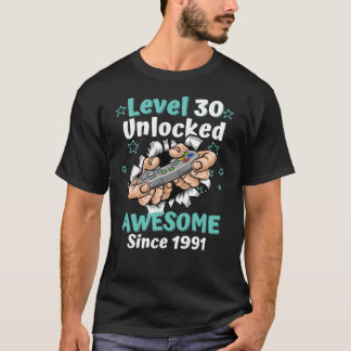 Nivå 30 olåst Fantastisk sedan 1991 T Shirt