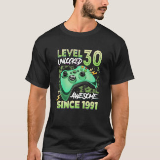 Nivå 30 Upplåst Fantastisk 1991 Videospel 30Th Bir T Shirt