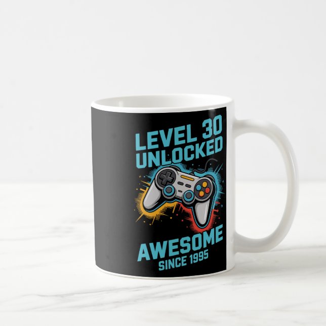Nivå 30 Upplåst Spelare 30-årsdag  Kaffemugg (Höger)
