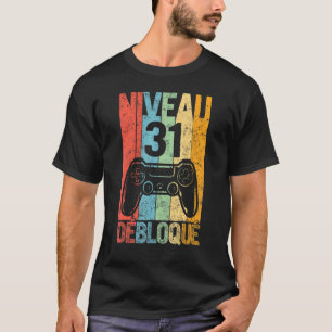 Nivå 31 Humor 31e Anniversaire 1990 31 Ans Joueu T Shirt