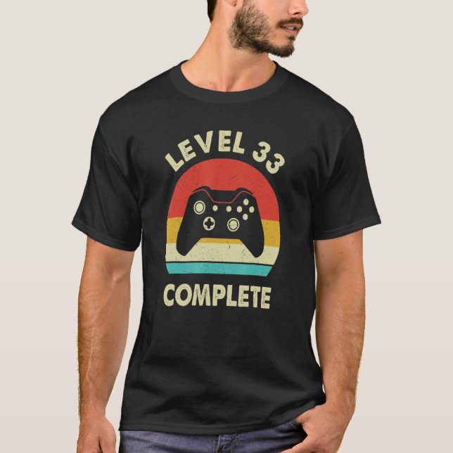 Nivå 33 Fullständig 33-årsdag Bröllop för T Shirt (Framsida)