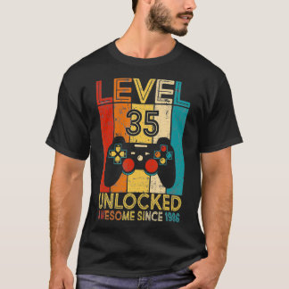Nivå 35 olåst Fantastisk sedan 1986 videospel 35 T Shirt