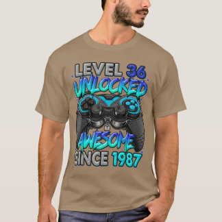 Nivå 36 Upplåst Fantastisk Sedan 1987 36-årsdag T Shirt