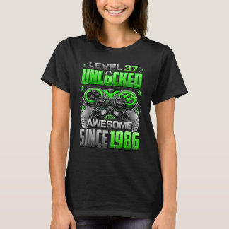 Nivå 37 olåst Fantastisk sedan 1986 37:e födelseda T Shirt