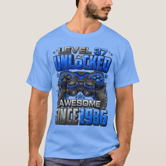 Nivå 37 Upplåst Fantastisk Sedan 1986 37-årsdag T Shirt