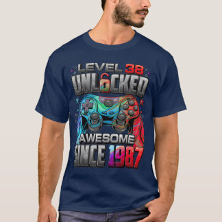 Nivå 38 Upplåst Fantastisk Sedan 1987 38-årsdag T Shirt