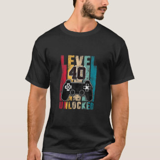 Nivå 40 Olåst, 40-årig GPS-spelerspelare för dygns T Shirt