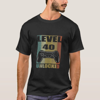 Nivå 40 olåst Fantastisk sedan 1984 40 födelsedag T Shirt