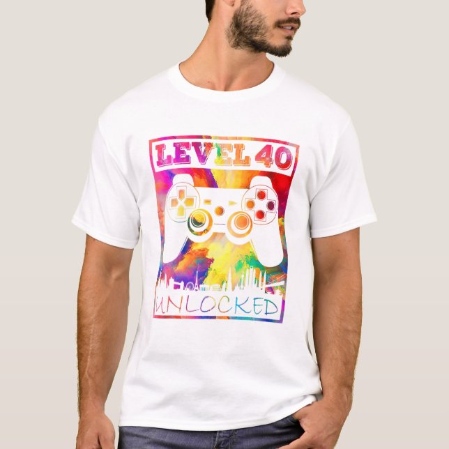 Nivå 40-videospel 40:e t shirt (Framsida)