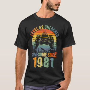 Nivå 42 Olåst 42:a födelsedagsspel 1981 Boys G T Shirt