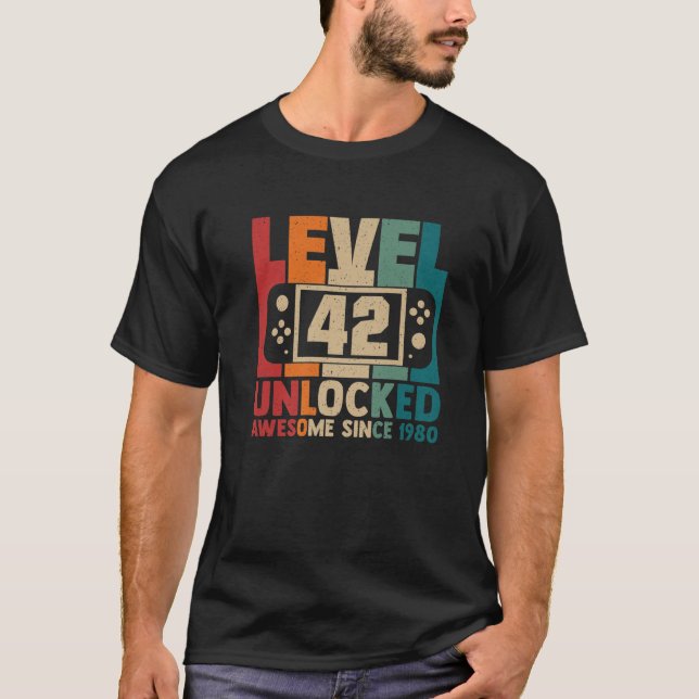 Nivå 42 Olåst Fantastisk 1980-videospelare 42nd Bi T Shirt (Framsida)