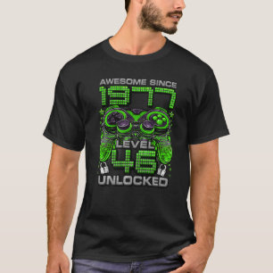 Nivå 46 olåst Fantastisk sedan 1977 46:e födelseda T Shirt