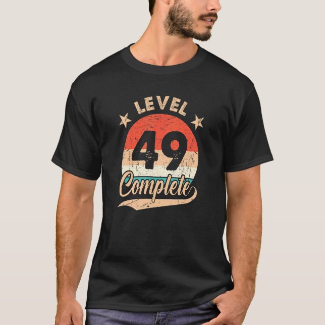 Nivå 49 Fullständig retro 49 Bröllop-årsdag för T Shirt (Framsida)