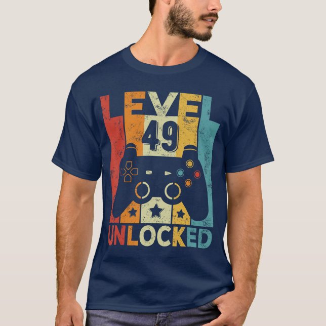 Nivå 49 Upplåst Spelkontroll 49-årsdag  T Shirt (Framsida)