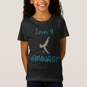 Nivå 4 Gymnast Finare-teckensnitt Glitter T-Shirt