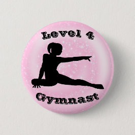 Nivå 4 Gymnast - Girls Gymnastics Button Knapp